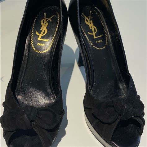 ysl palais black 105|Yves Saint Laurent Palais 105 Suede Pumps .